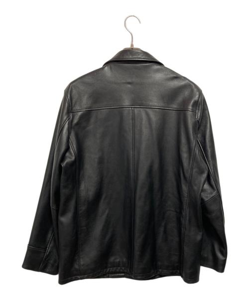 nano・universe（ナノ・ユニバース）nano・universe (ナノ・ユニバース) LB.03 WONDER LIGHT LEATHER カーコート ブラック サイズ:Lの古着・服飾アイテム