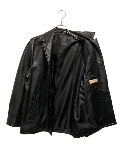 nano・universe（ナノ・ユニバース）nano・universe (ナノ・ユニバース) LB.03 WONDER LIGHT LEATHER カーコート ブラック サイズ:Lの古着・服飾アイテム