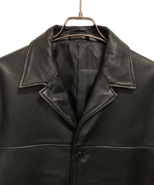 nano・universe（ナノ・ユニバース）nano・universe (ナノ・ユニバース) LB.03 WONDER LIGHT LEATHER カーコート ブラック サイズ:Lの古着・服飾アイテム