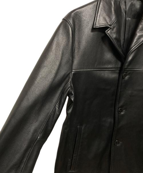 nano・universe（ナノ・ユニバース）nano・universe (ナノ・ユニバース) LB.03 WONDER LIGHT LEATHER カーコート ブラック サイズ:Lの古着・服飾アイテム
