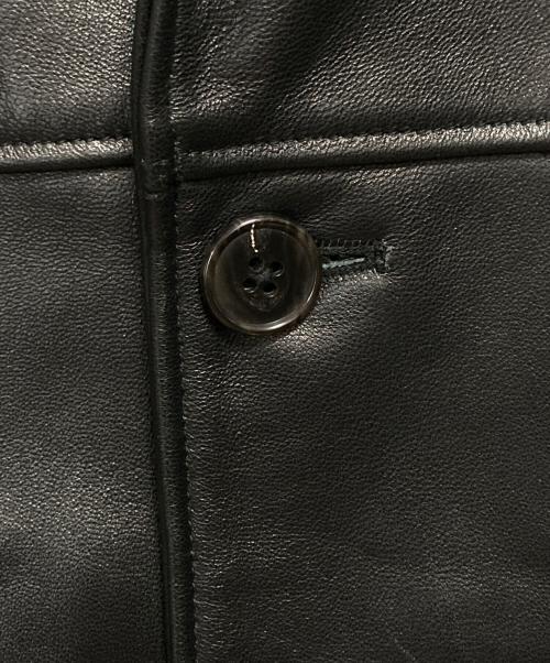 nano・universe（ナノ・ユニバース）nano・universe (ナノ・ユニバース) LB.03 WONDER LIGHT LEATHER カーコート ブラック サイズ:Lの古着・服飾アイテム