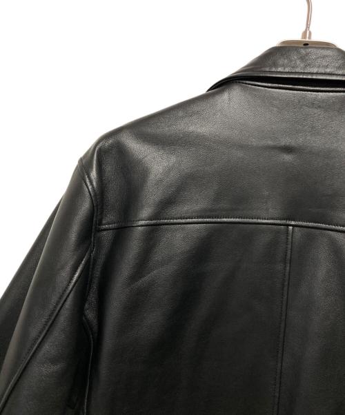 nano・universe（ナノ・ユニバース）nano・universe (ナノ・ユニバース) LB.03 WONDER LIGHT LEATHER カーコート ブラック サイズ:Lの古着・服飾アイテム
