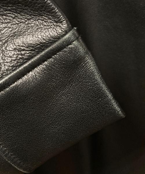 nano・universe（ナノ・ユニバース）nano・universe (ナノ・ユニバース) LB.03 WONDER LIGHT LEATHER カーコート ブラック サイズ:Lの古着・服飾アイテム