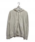 LOOPWHEELER×BEAMS PLUSループウィラー×ビームスプラス）の古着「SLIM FITジップパーカー」｜ベージュ
