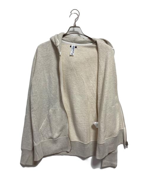 LOOPWHEELER（ループウィラー）LOOPWHEELER (ループウィラー) BEAMS PLUS (ビームスプラス) SLIM FITジップパーカー ベージュ サイズ:XLの古着・服飾アイテム