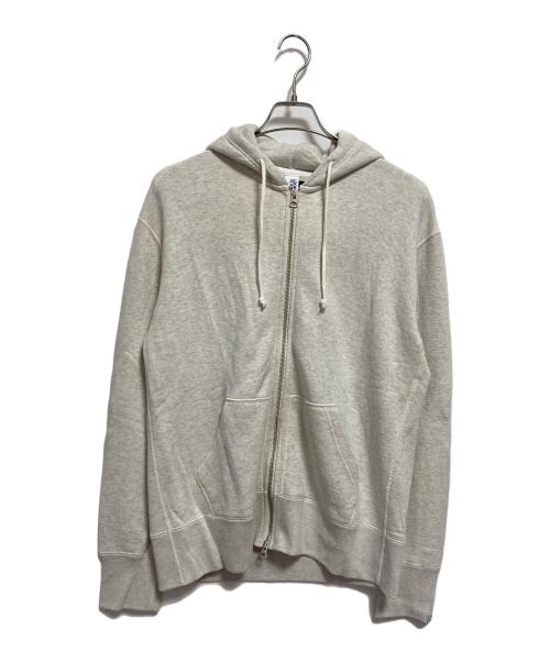 LOOPWHEELER（ループウィラー）LOOPWHEELER (ループウィラー) BEAMS PLUS (ビームスプラス) SLIM FITジップパーカー ベージュ サイズ:XLの古着・服飾アイテム
