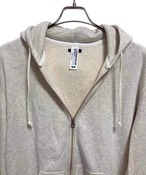 LOOPWHEELER（ループウィラー）LOOPWHEELER (ループウィラー) BEAMS PLUS (ビームスプラス) SLIM FITジップパーカー ベージュ サイズ:XLの古着・服飾アイテム