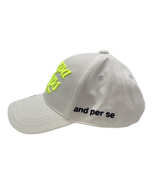 and per se（アンパスィ）and per se (アンパスィ) chupa chups (チュッパチャプス) ゴルフキャップ ホワイト 未使用品の古着・服飾アイテム