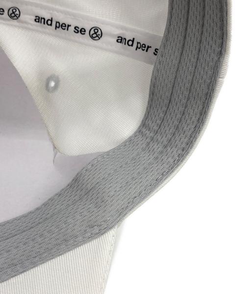 and per se（アンパスィ）and per se (アンパスィ) chupa chups (チュッパチャプス) ゴルフキャップ ホワイト 未使用品の古着・服飾アイテム