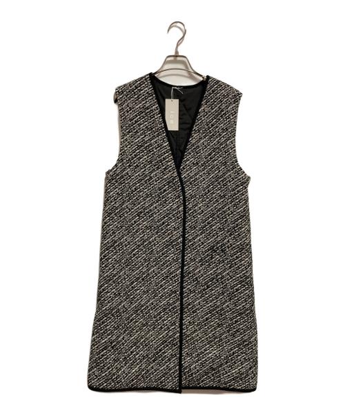 icB（アイシービー）icB (アイシービー) リバーシブルロングジレ ブラック サイズ:S（7）の古着・服飾アイテム