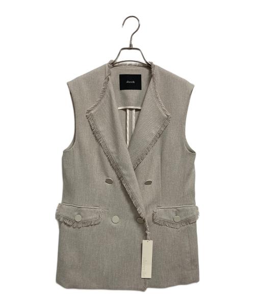 allureville（アルアバイル）allureville (アルアバイル) サマーツイードジレ ベージュ サイズ:M（2）の古着・服飾アイテム