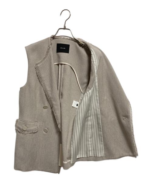 allureville（アルアバイル）allureville (アルアバイル) サマーツイードジレ ベージュ サイズ:M（2）の古着・服飾アイテム