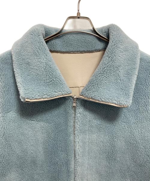 ELENDEEK（エレンディーク）ELENDEEK (エレンディーク) ボアフェイクレザーコート ブルー サイズ:01 未使用品の古着・服飾アイテム