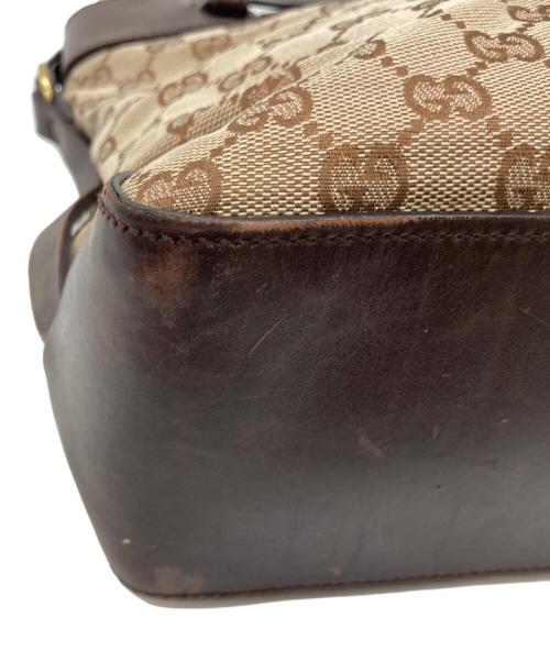 GUCCI（グッチ）GUCCI (グッチ) GGキャンバス　トートバッグ ベージュ・ブラウンの古着・服飾アイテム