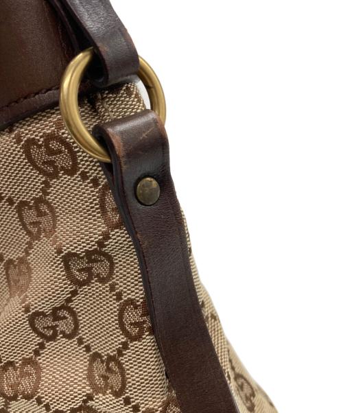 GUCCI（グッチ）GUCCI (グッチ) GGキャンバス　トートバッグ ベージュ・ブラウンの古着・服飾アイテム