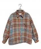 SIMPLY COMPLICATEDシンプリーコンプリケイティド）の古着「FLANNEL CHECK OVER SHIRT」｜ブルー×ブラウン