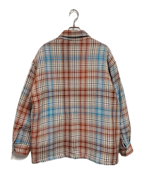 SIMPLY COMPLICATED（シンプリーコンプリケイティド）simply complicated (シンプリーコンプリケイティド) FLANNEL CHECK OVER SHIRT ブルー×ブラウン サイズ:2の古着・服飾アイテム