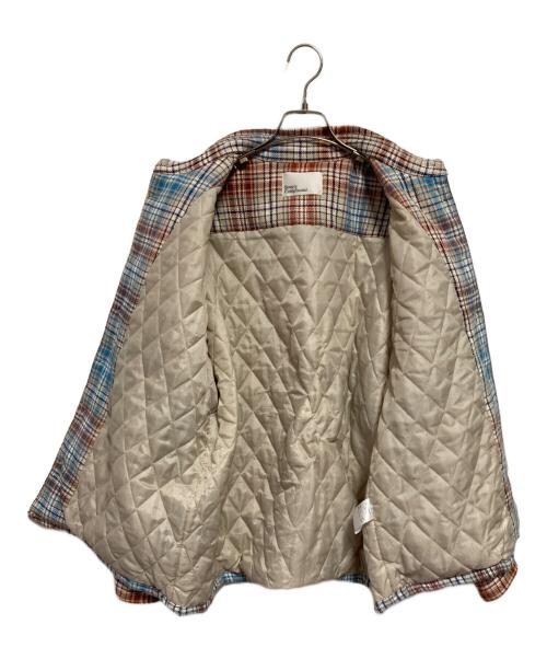 SIMPLY COMPLICATED（シンプリーコンプリケイティド）simply complicated (シンプリーコンプリケイティド) FLANNEL CHECK OVER SHIRT ブルー×ブラウン サイズ:2の古着・服飾アイテム