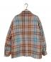 simply complicated (シンプリーコンプリケイティド) FLANNEL CHECK OVER SHIRT ブルー×ブラウン サイズ:2：25000円