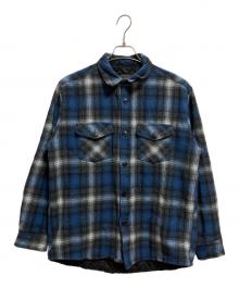 PENDLETON（ペンドルトン）の古着「キルティングオンブレチェックシャツジャケット」｜ブルー