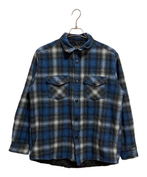 PENDLETON（ペンドルトン）PENDLETON (ペンドルトン) キルティングオンブレチェックシャツジャケット ブルー サイズ:Lの古着・服飾アイテム