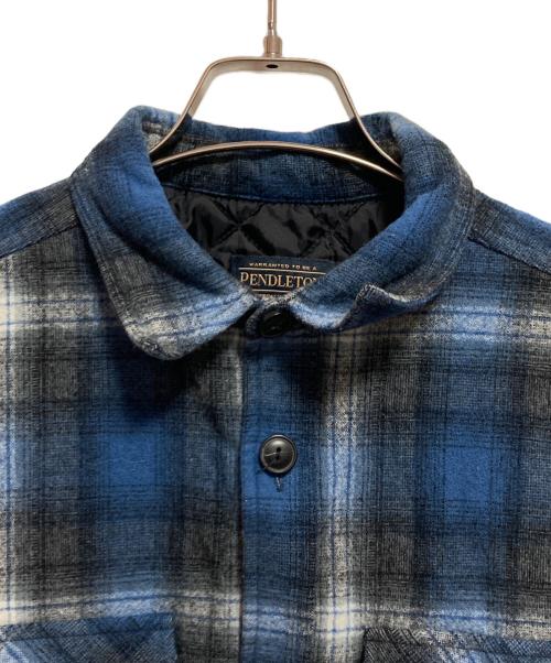 PENDLETON（ペンドルトン）PENDLETON (ペンドルトン) キルティングオンブレチェックシャツジャケット ブルー サイズ:Lの古着・服飾アイテム
