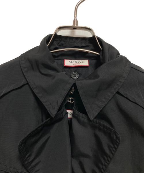 MAX&Co.（マックスアンドコー）MAX&Co. (マックスアンドコー) 比翼コート ブラック サイズ:M（38）の古着・服飾アイテム