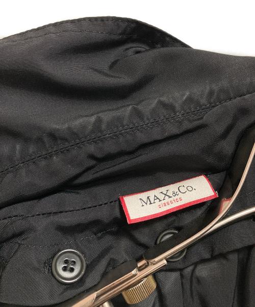 MAX&Co.（マックスアンドコー）MAX&Co. (マックスアンドコー) 比翼コート ブラック サイズ:M（38）の古着・服飾アイテム