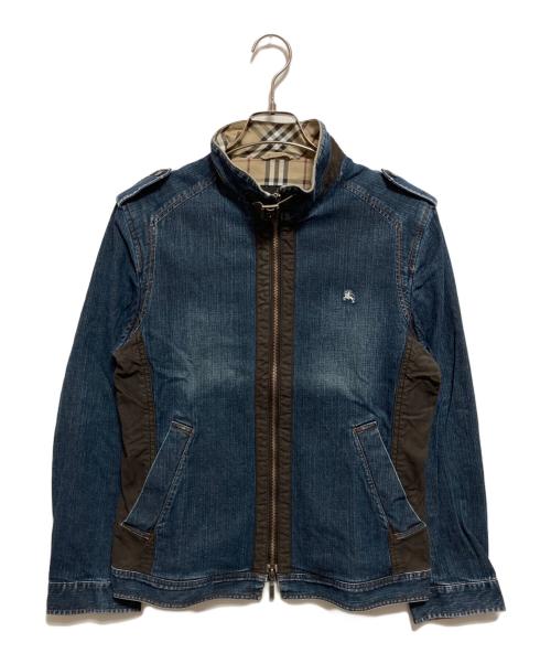 BURBERRY BLACK LABEL（バーバリーブラックレーベル）BURBERRY BLACK LABEL (バーバリーブラックレーベル) ノバチェックジップアップデニムジャケット インディゴ サイズ:Mの古着・服飾アイテム