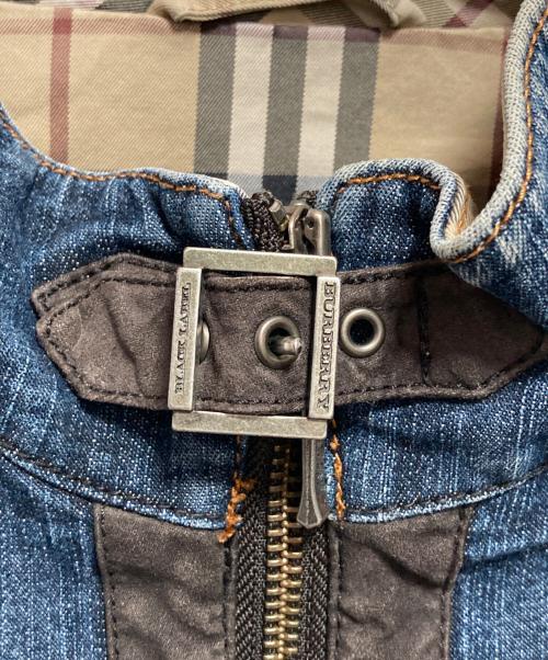 BURBERRY BLACK LABEL（バーバリーブラックレーベル）BURBERRY BLACK LABEL (バーバリーブラックレーベル) ノバチェックジップアップデニムジャケット インディゴ サイズ:Mの古着・服飾アイテム