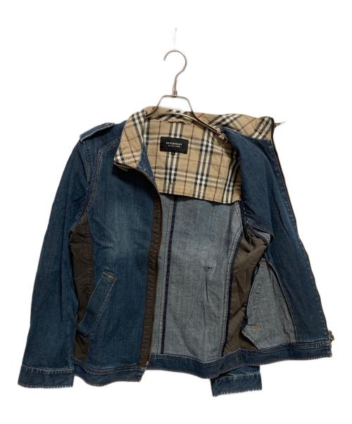 BURBERRY BLACK LABEL（バーバリーブラックレーベル）BURBERRY BLACK LABEL (バーバリーブラックレーベル) ノバチェックジップアップデニムジャケット インディゴ サイズ:Mの古着・服飾アイテム
