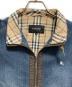 中古・古着 BURBERRY BLACK LABEL (バーバリーブラックレーベル) ノバチェックジップアップデニムジャケット インディゴ サイズ:M：12000円
