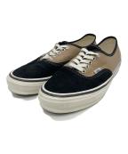 VANSヴァンズ）の古着「スウェード切り替えキャンバススニーカー」｜ベージュ×ブラック