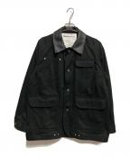 KYOUキョウ）の古着「NARCOLEPSY Homage Cotton Twill x Leather Jacket」｜ブラック
