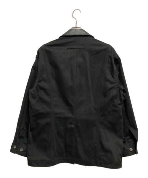 KYOU（キョウ）KYOU (キョウ) NARCOLEPSY Homage Cotton Twill x Leather Jacket ブラック サイズ:1の古着・服飾アイテム