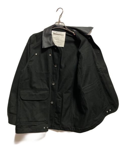 KYOU（キョウ）KYOU (キョウ) NARCOLEPSY Homage Cotton Twill x Leather Jacket ブラック サイズ:1の古着・服飾アイテム