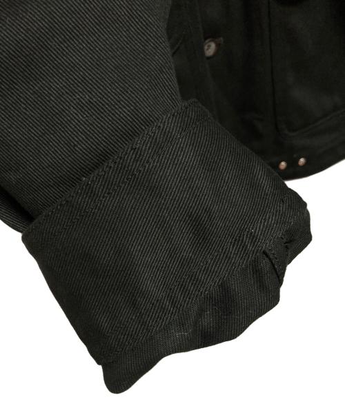 KYOU（キョウ）KYOU (キョウ) NARCOLEPSY Homage Cotton Twill x Leather Jacket ブラック サイズ:1の古着・服飾アイテム
