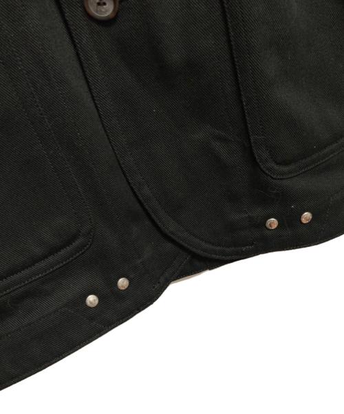 KYOU（キョウ）KYOU (キョウ) NARCOLEPSY Homage Cotton Twill x Leather Jacket ブラック サイズ:1の古着・服飾アイテム