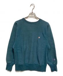 Champion REVERSE WEAVE（チャンピオン リバース ウィーブ）の古着「90s クルーネックスウェット」｜ブルー