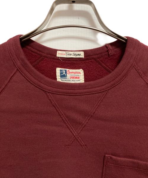 Champion（チャンピオン）Champion (チャンピオン) TODDSNYDER (トッドシュナイダー) 復刻クルーネックスウェット レッド サイズ:Sの古着・服飾アイテム