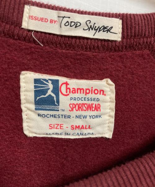 Champion（チャンピオン）Champion (チャンピオン) TODDSNYDER (トッドシュナイダー) 復刻クルーネックスウェット レッド サイズ:Sの古着・服飾アイテム