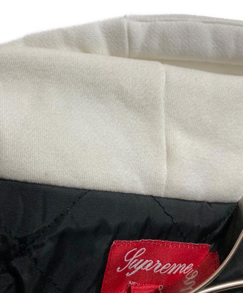 SUPREME（シュプリーム）Supreme (シュプリーム) Hooded Flannel Zip Up Shirt ネイビー×イエロー サイズ:Mの古着・服飾アイテム