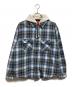 Supreme（シュプリーム）の古着「Hooded Flannel Zip Up Shirt」｜ネイビー×イエロー
