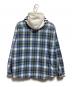 Supreme (シュプリーム) Hooded Flannel Zip Up Shirt ネイビー×イエロー サイズ:M：12000円