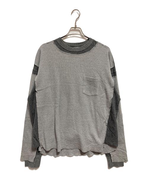 FACETASM（ファセッタズム）FACETASM (ファセッタズム) LAYERD WAFFLE SWEAT グレー サイズ:3の古着・服飾アイテム