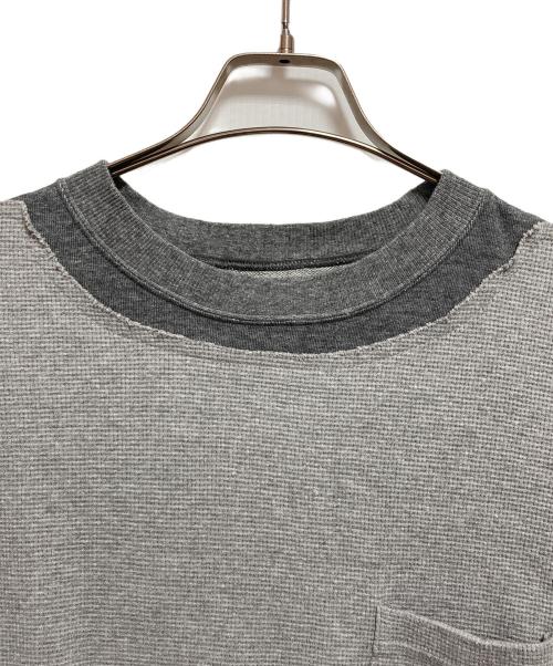 FACETASM（ファセッタズム）FACETASM (ファセッタズム) LAYERD WAFFLE SWEAT グレー サイズ:3の古着・服飾アイテム