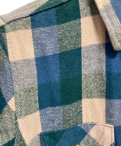 FIVE BROTHER（ファイブブラザー）FIVE BROTHER (ファイブブラザー) 90sネルシャツ ベージュ×ブルー サイズ:Lの古着・服飾アイテム