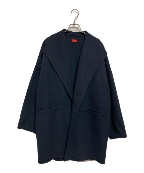 DES PRES（デ プレ）DES PRES (デ プレ) ダブルフェイスメルトン オープンカラーショートコート ネイビー サイズ:36の古着・服飾アイテム