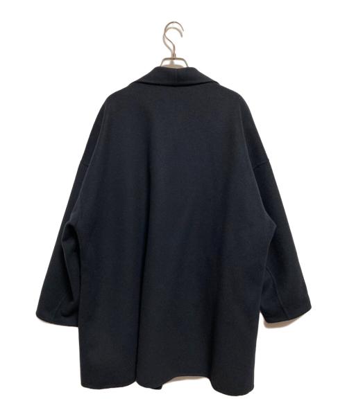 DES PRES（デ プレ）DES PRES (デ プレ) ダブルフェイスメルトン オープンカラーショートコート ネイビー サイズ:36の古着・服飾アイテム