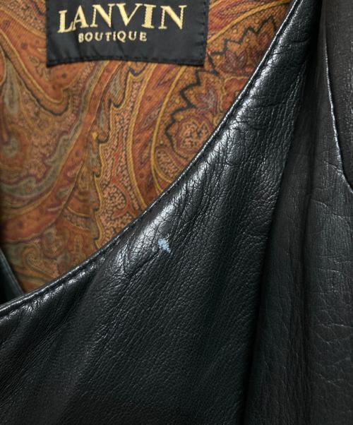 LANVIN BOUTIQUE（ランバン ブティック）LANVIN BOUTIQUE (ランバン ブティック) レザージャケット ブラック サイズ:不明の古着・服飾アイテム